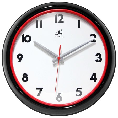 INFINITY INSTRUMENTS Lux, Black & Red, Clock 14917BK-R3140